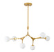 Bethel International Canada - Six Light Chandelier - Gold- Union Lighting Luminaires Decor