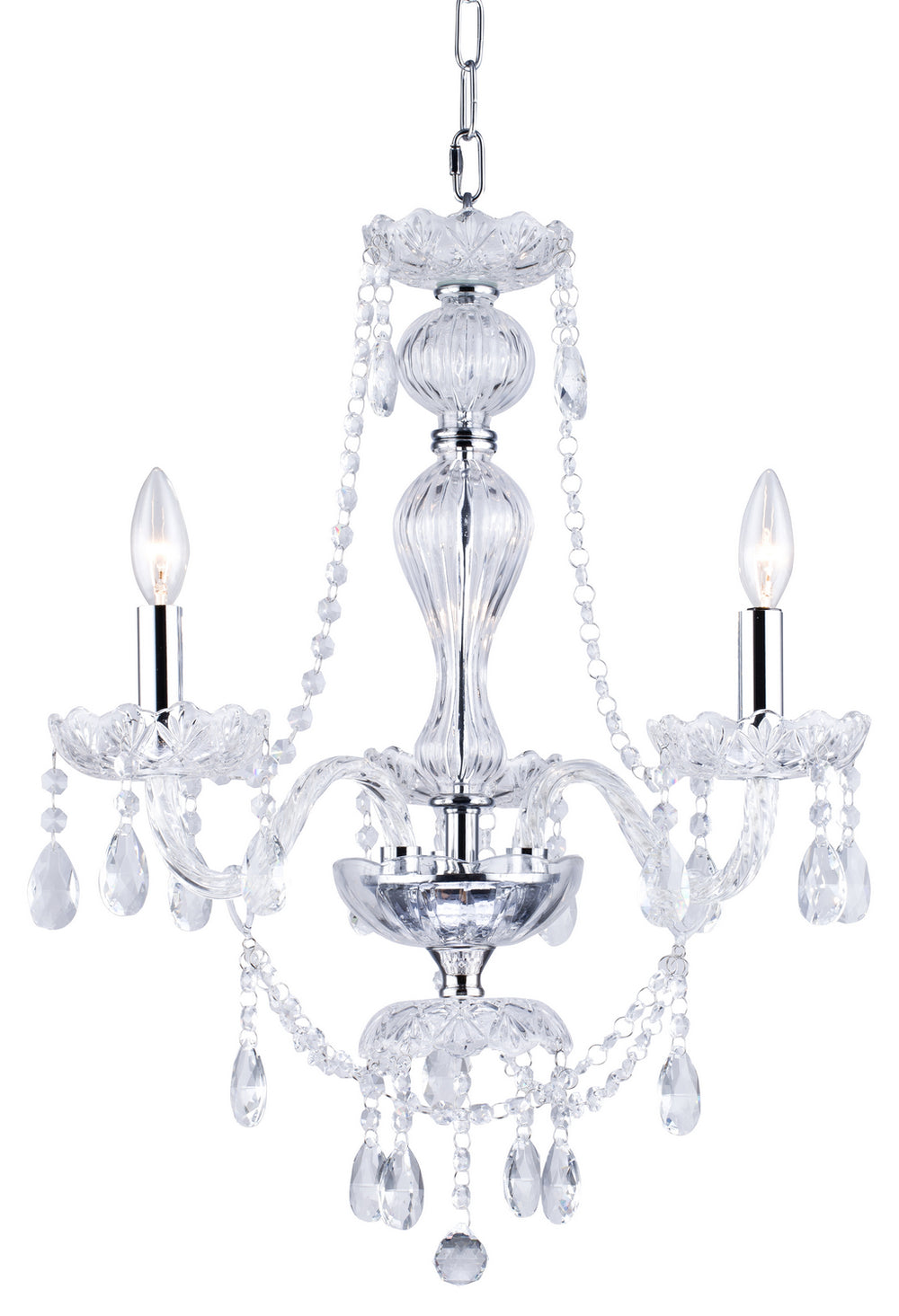 Bethel International Canada - Three Light Chandelier - Chrome- Union Lighting Luminaires Decor