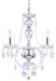 Bethel International Canada - Three Light Chandelier - Chrome- Union Lighting Luminaires Decor