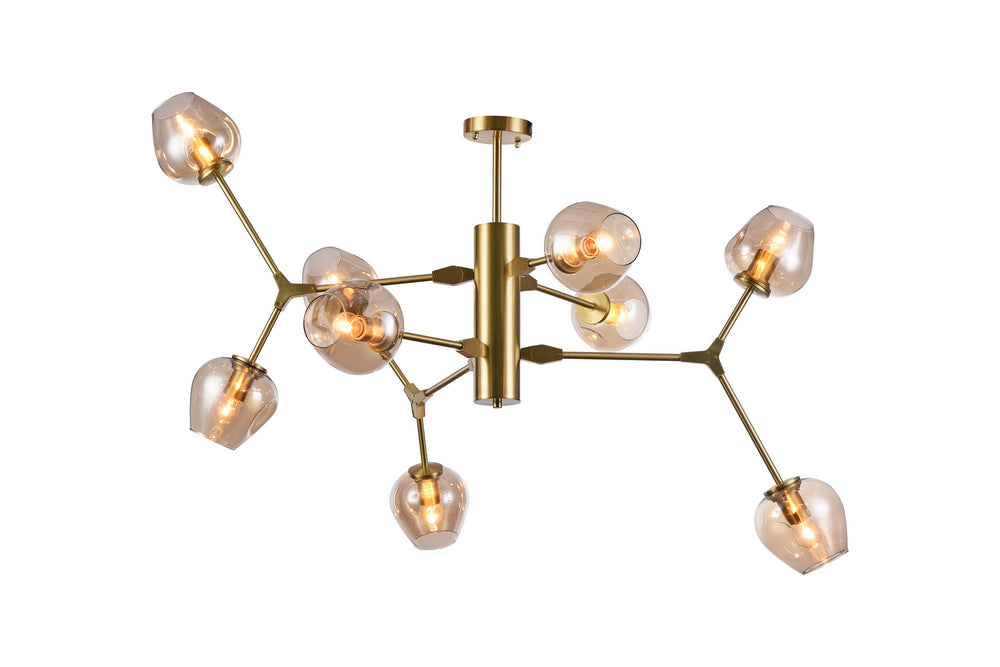 Bethel International Canada - Nine Light Chandelier - Gold- Union Lighting Luminaires Decor