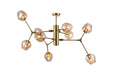 Bethel International Canada - Nine Light Chandelier - Gold- Union Lighting Luminaires Decor