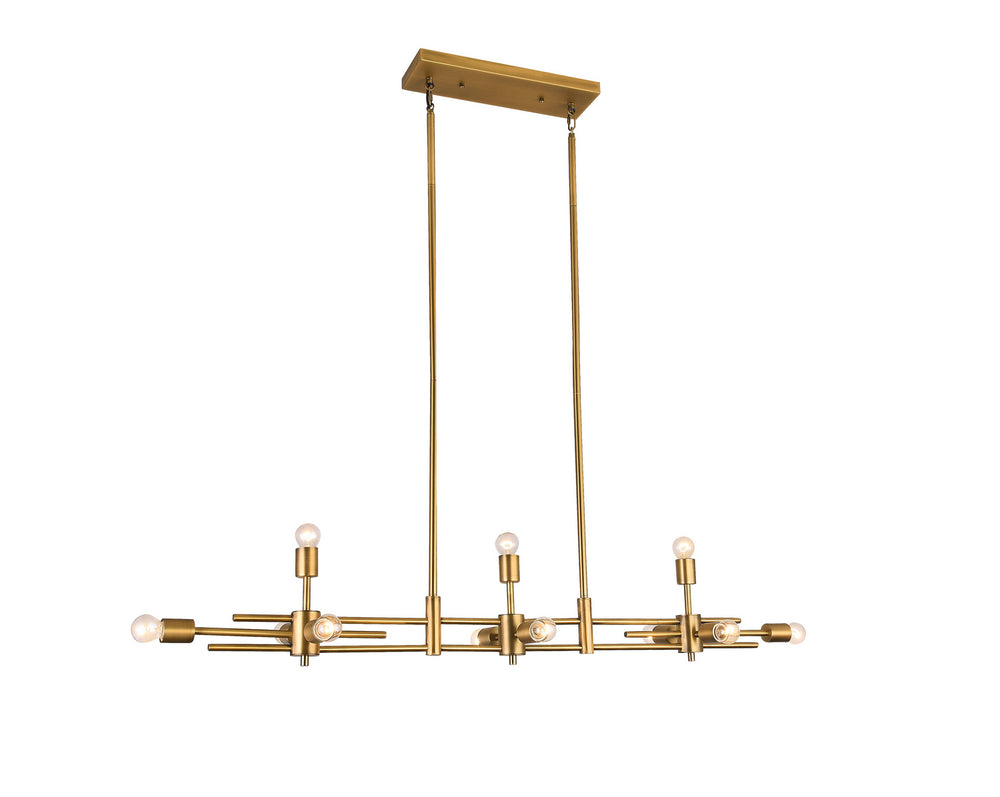 Bethel International Canada - 11 Light Chandelier - Matte Brass- Union Lighting Luminaires Decor