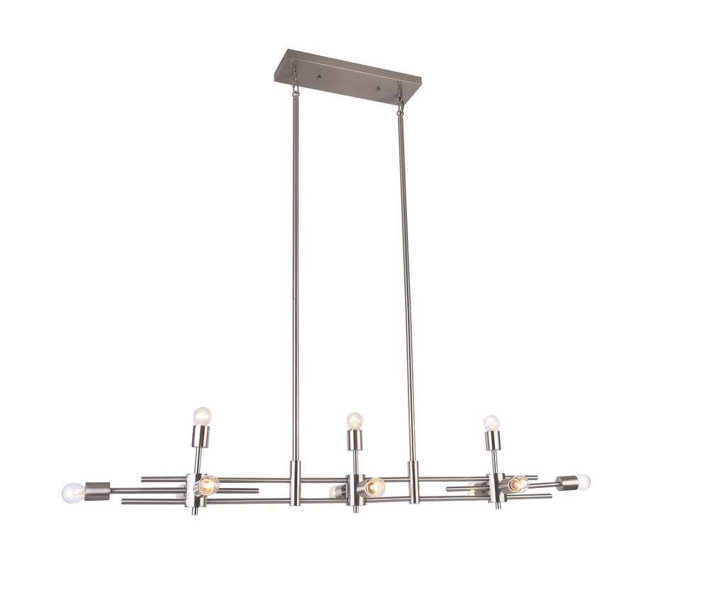 Bethel International Canada - 11 Light Chandelier - Shiny Nickel- Union Lighting Luminaires Decor