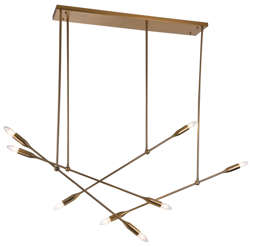 Bethel International Canada - Eight Light Chandelier - Brass- Union Lighting Luminaires Decor