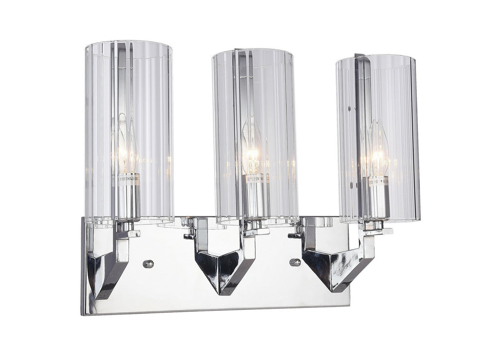Bethel International Canada - Three Light Wall Sconce - Chrome- Union Lighting Luminaires Decor