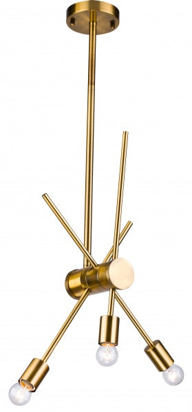 Bethel International Canada - Three Light Chandelier - Gold- Union Lighting Luminaires Decor