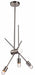 Bethel International Canada - Three Light Chandelier - Shiny Nickel- Union Lighting Luminaires Decor