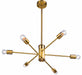 Bethel International Canada - Six Light Chandelier - Gold- Union Lighting Luminaires Decor