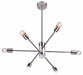 Bethel International Canada - Six Light Chandelier - Shiny Nickel- Union Lighting Luminaires Decor