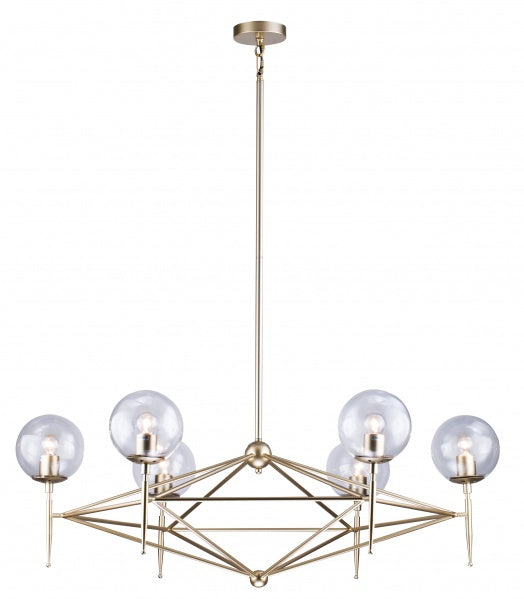 Bethel International Canada - Six Light Chandelier - Gold- Union Lighting Luminaires Decor