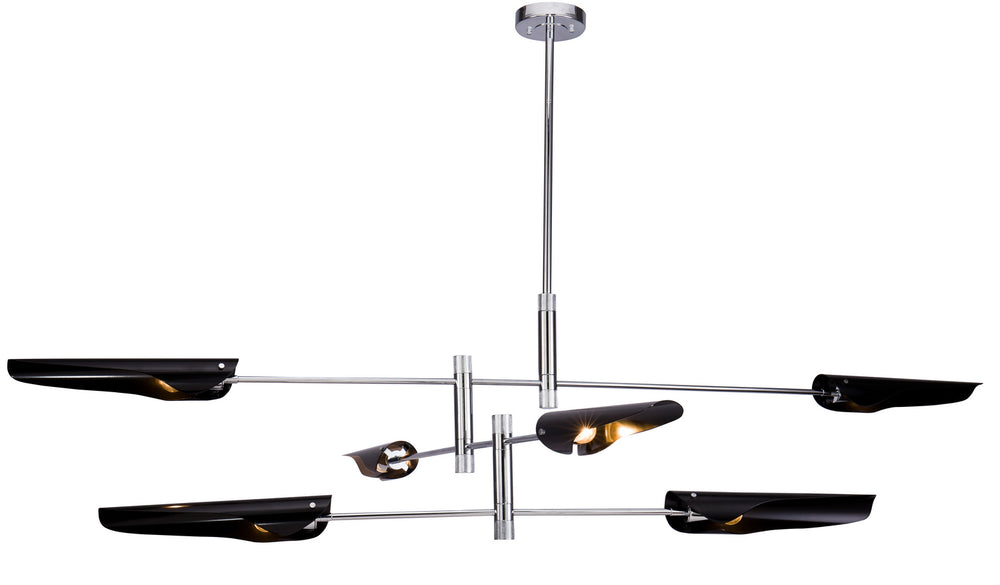 Bethel International Canada - Six Light Chandelier - Chrome- Union Lighting Luminaires Decor
