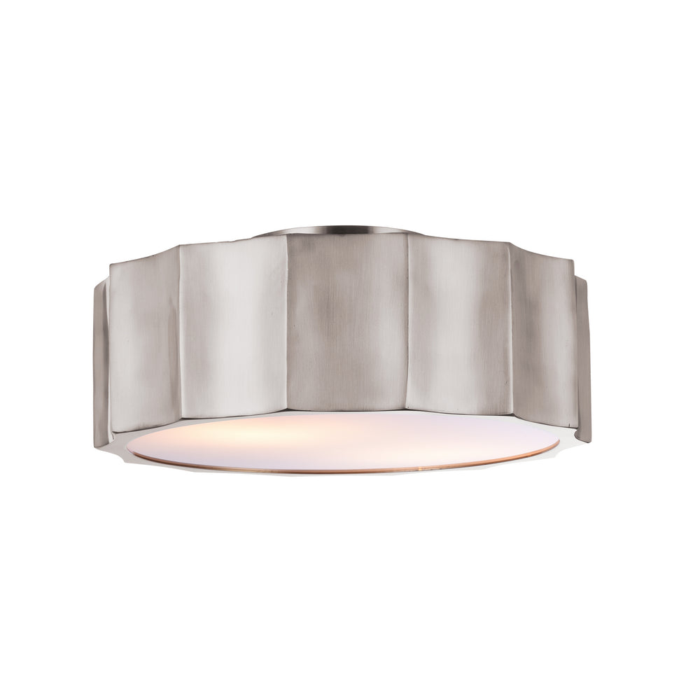 Bethel International Canada - Three Light Flush Mount - Shiny Nickel- Union Lighting Luminaires Decor