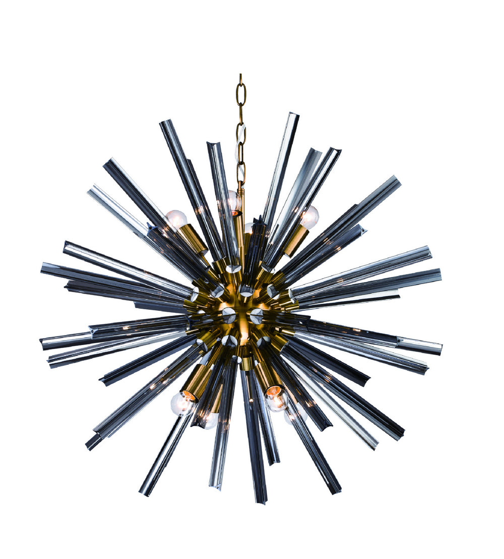 Bethel International Canada - Eight Light Chandelier - Brass- Union Lighting Luminaires Decor