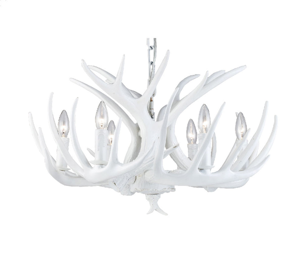 Bethel International Canada - Six Light Pendant - White- Union Lighting Luminaires Decor