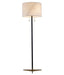 Bethel International Canada - Two Light Floor Lamp - Antique Brass & Black- Union Lighting Luminaires Decor