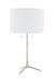Bethel International Canada - Two Light Table Lamp - Antique Brass & Grey- Union Lighting Luminaires Decor