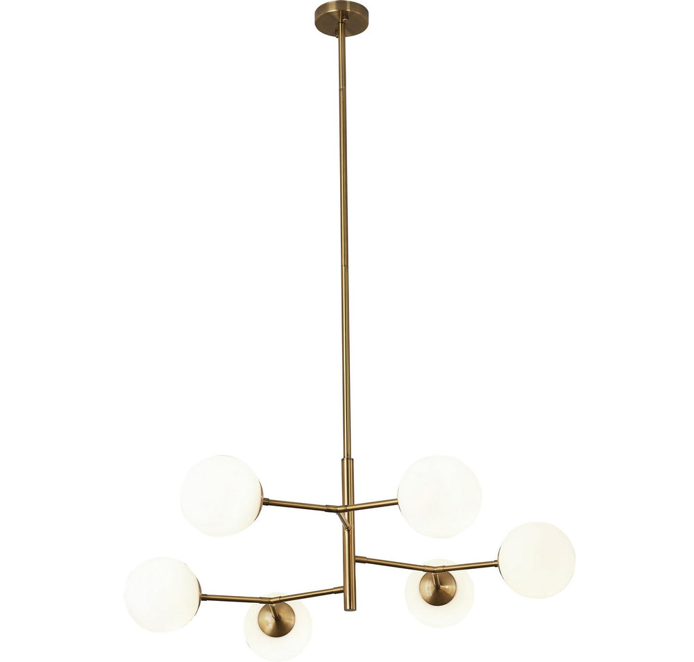 Bethel International Canada - Six Light Chandelier - Antique Brass- Union Lighting Luminaires Decor