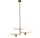 Bethel International Canada - Six Light Chandelier - Antique Brass- Union Lighting Luminaires Decor