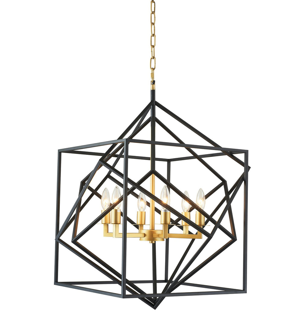 Bethel International Canada - Six Light Chandelier - Black- Union Lighting Luminaires Decor
