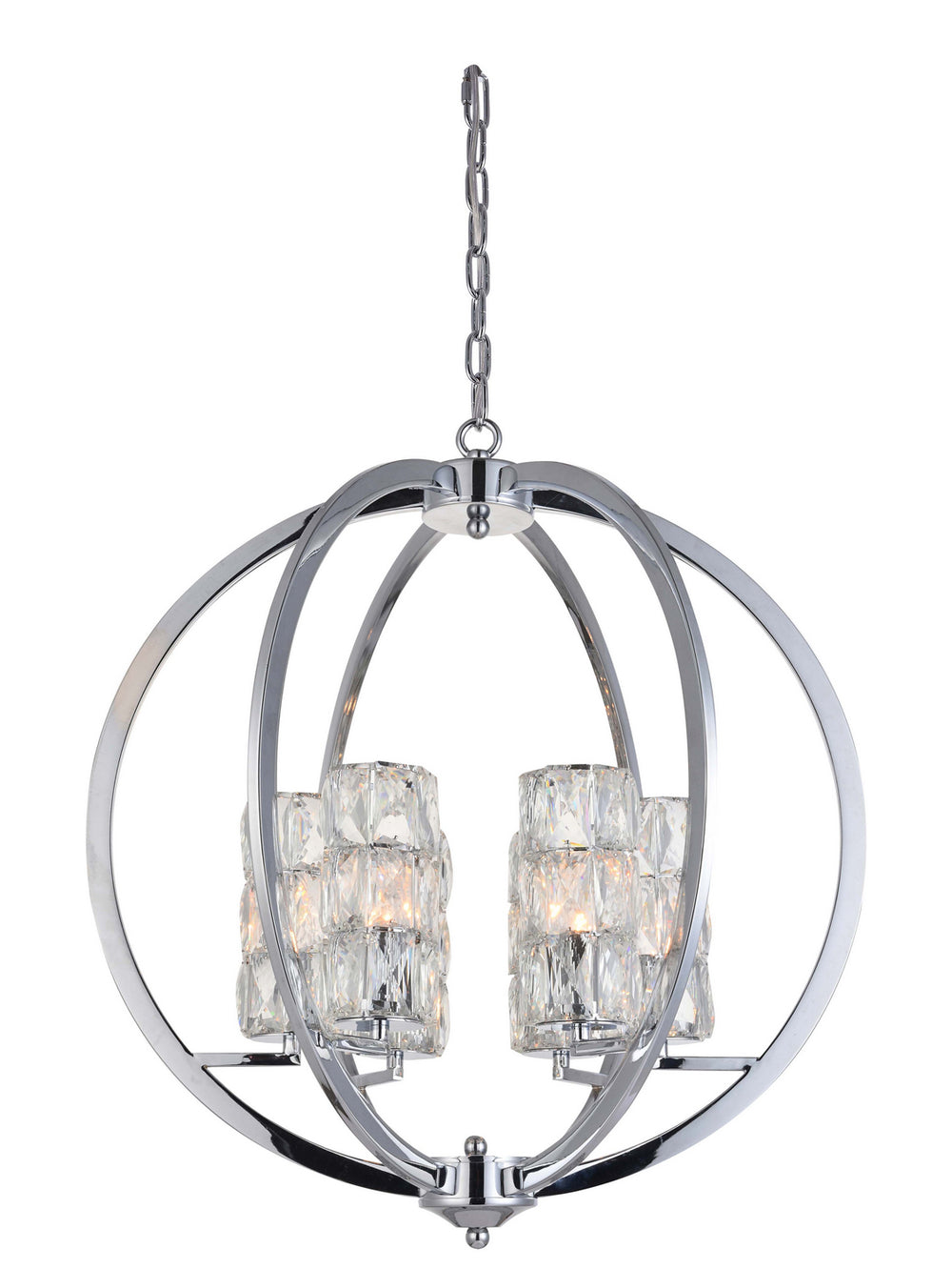 Bethel International Canada - Six Light Chandelier - Chrome- Union Lighting Luminaires Decor