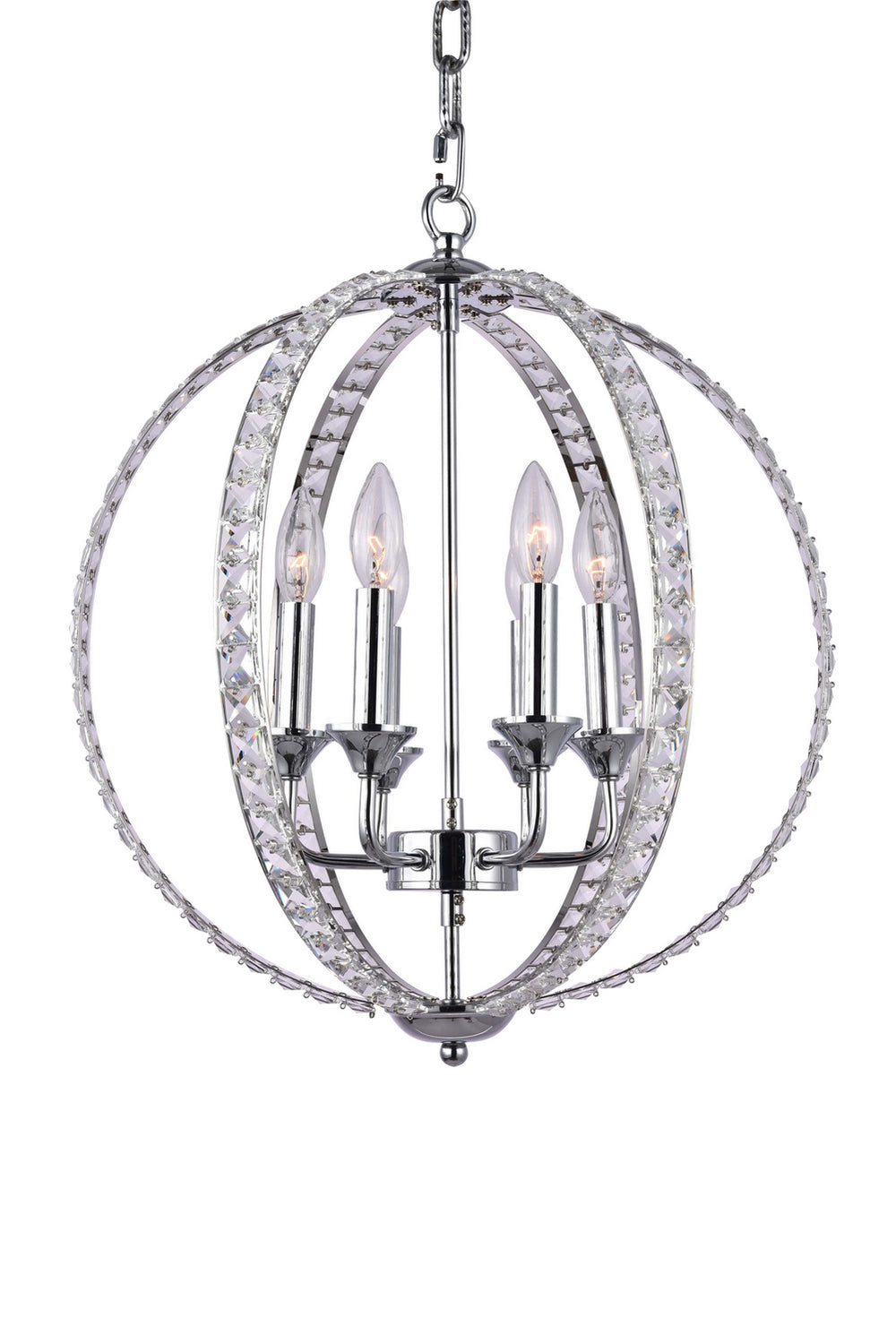 Bethel International Canada - Six Light Chandelier - Chrome- Union Lighting Luminaires Decor