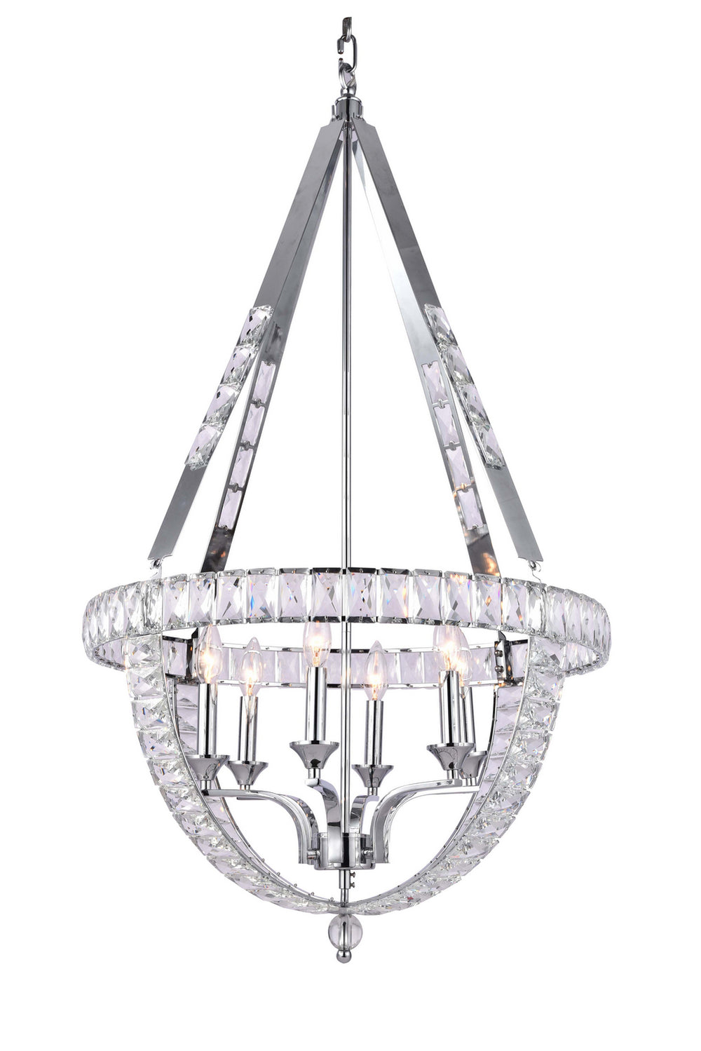 Bethel International Canada - Six Light Chandelier - Chrome- Union Lighting Luminaires Decor