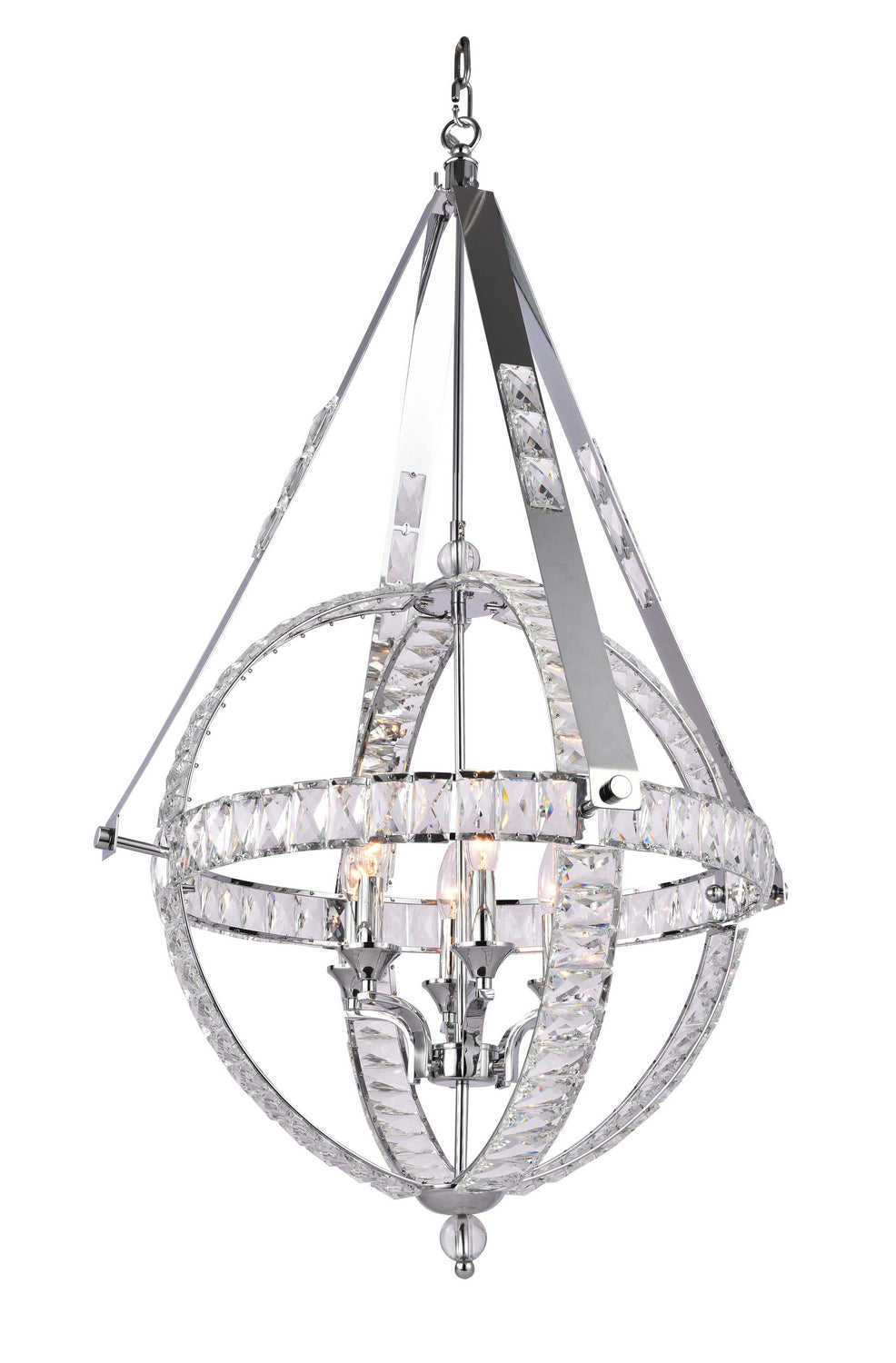 Bethel International Canada - Six Light Chandelier - Chrome- Union Lighting Luminaires Decor