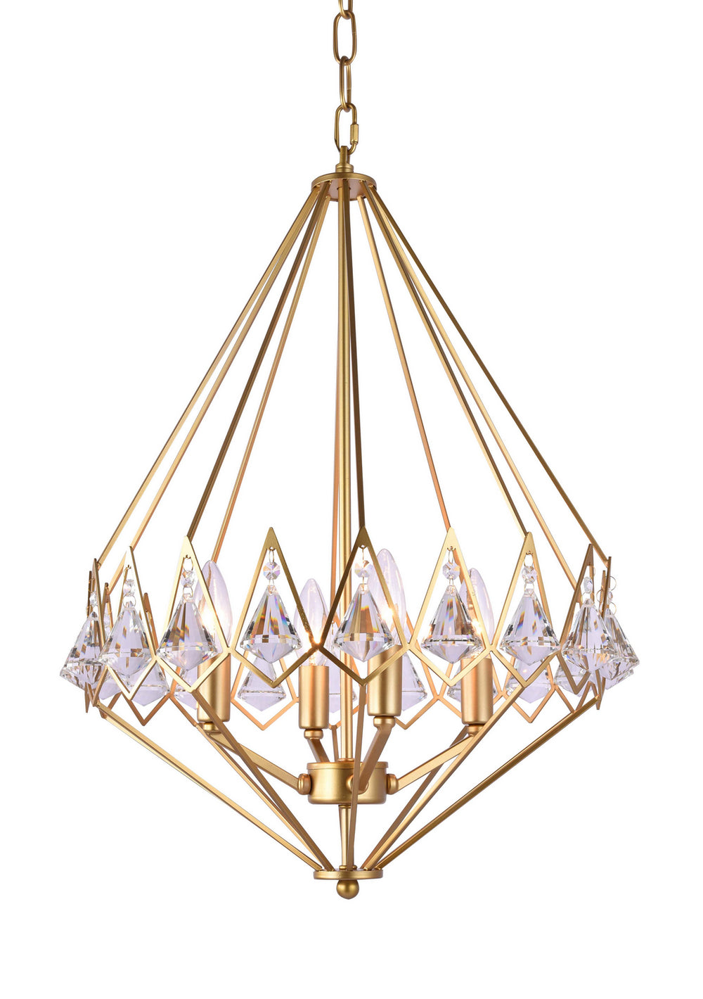 Bethel International Canada - Four Light Chandelier - Gold- Union Lighting Luminaires Decor