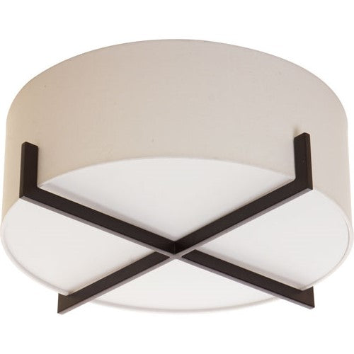 Bethel International Canada - Three Light Flush Mount - Black & White- Union Lighting Luminaires Decor
