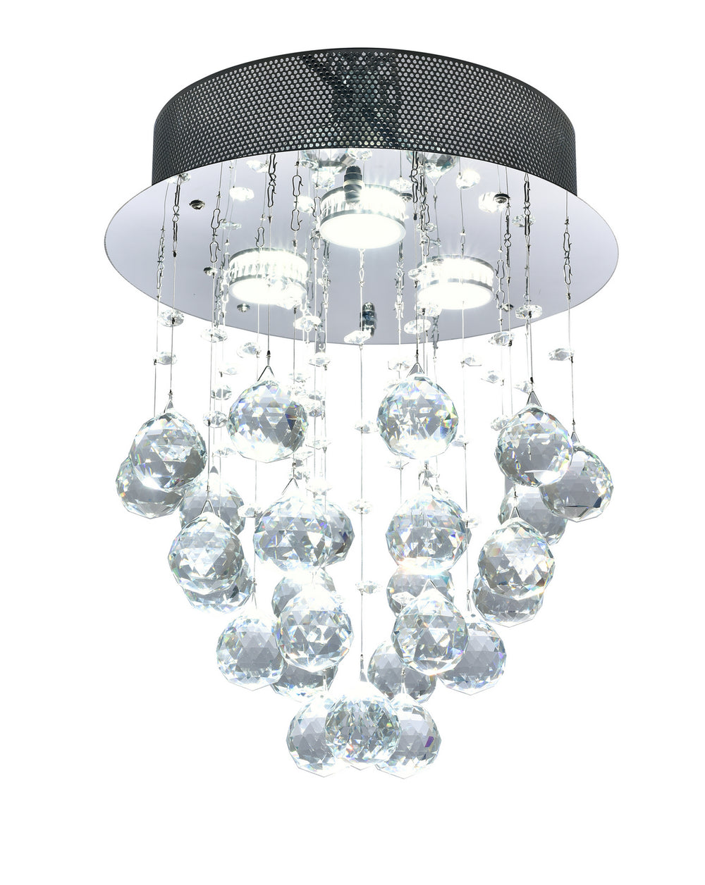 Bethel International Canada - Three Light Flush Mount - Chrome- Union Lighting Luminaires Decor