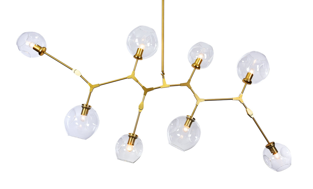 Bethel International Canada - Eight Light Chandelier - Gold- Union Lighting Luminaires Decor