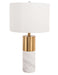 Bethel International Canada - One Light Table Lamp - Gold & White- Union Lighting Luminaires Decor