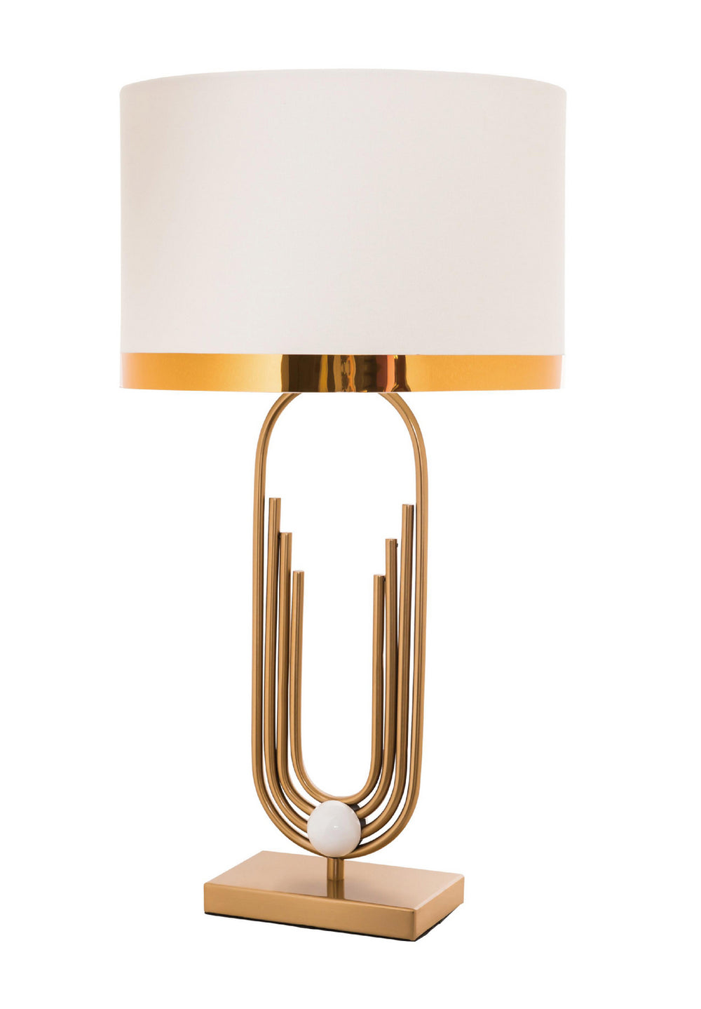 Bethel International Canada - One Light Table Lamp - Gold & White- Union Lighting Luminaires Decor