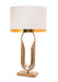 Bethel International Canada - One Light Table Lamp - Gold & White- Union Lighting Luminaires Decor
