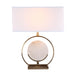 Bethel International Canada - One Light Table Lamp - White & Gold- Union Lighting Luminaires Decor