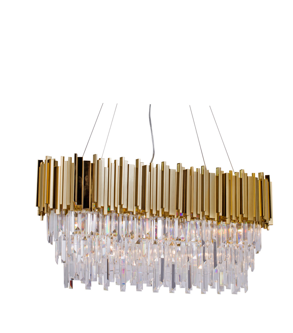 Bethel International Canada - Seven Light Chandelier - Gold- Union Lighting Luminaires Decor