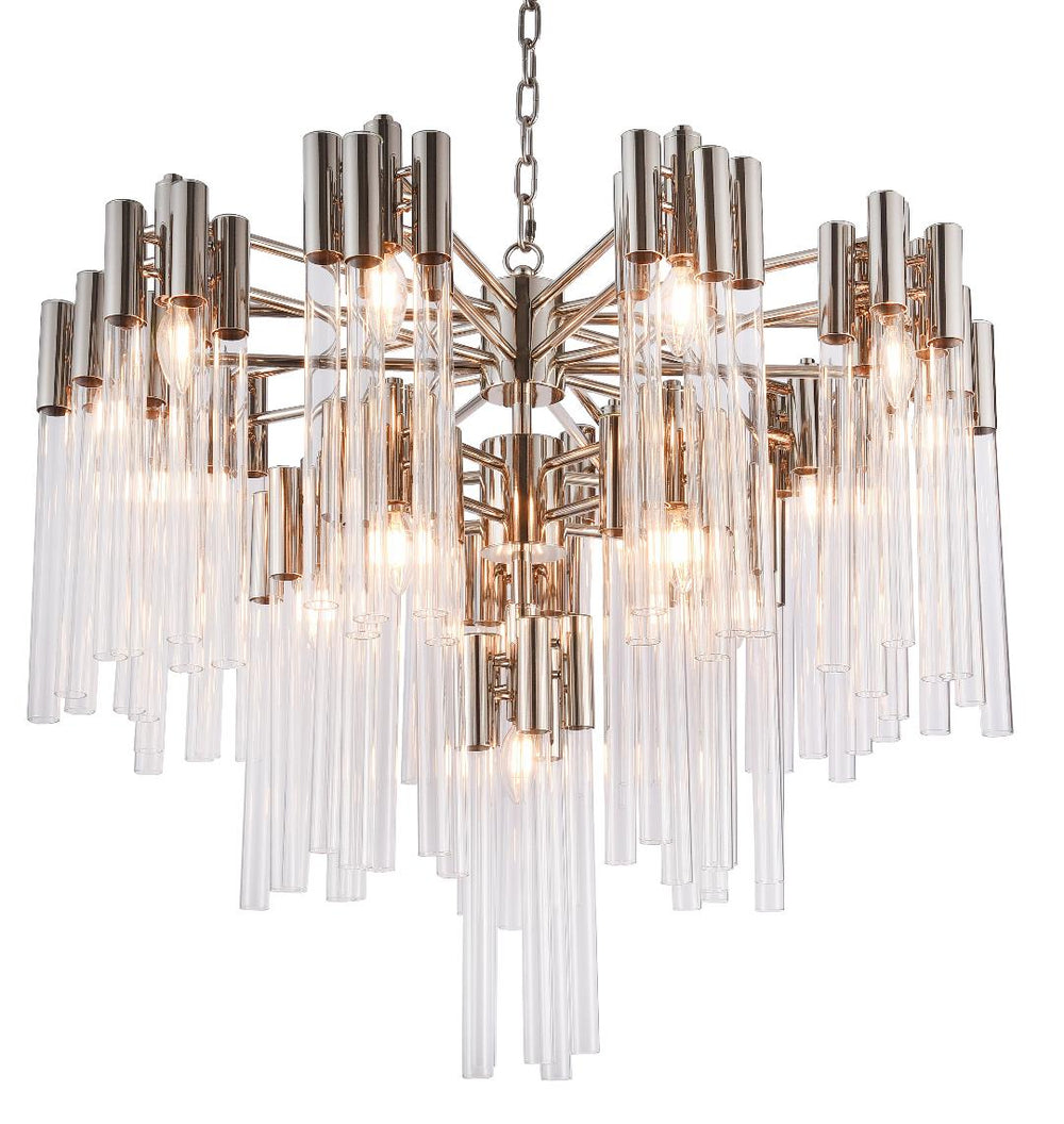 Bethel International Canada - 16 Light Chandelier - Shiny Nickel- Union Lighting Luminaires Decor