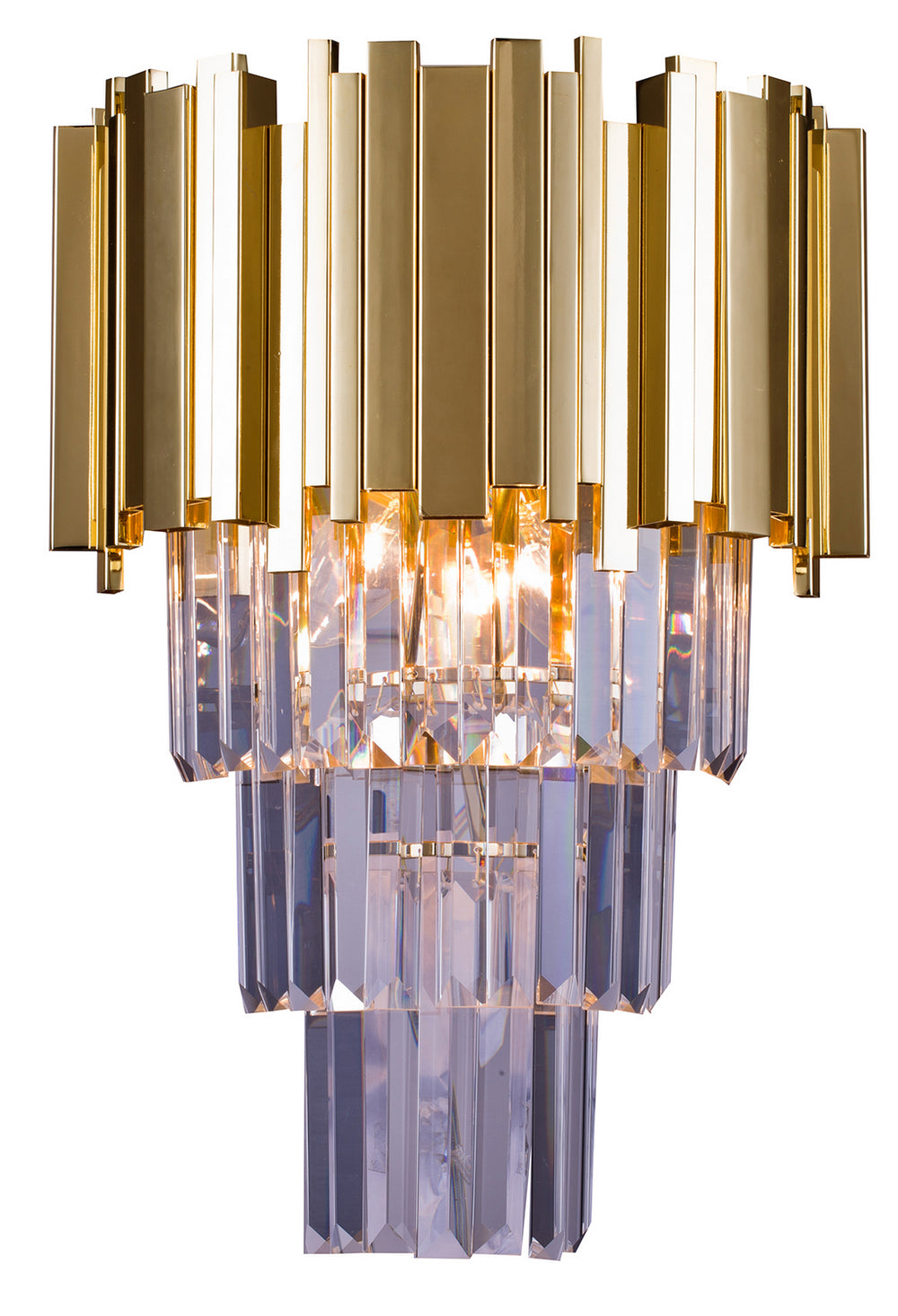 Bethel International Canada - Three Light Wall Sconce - Gold- Union Lighting Luminaires Decor