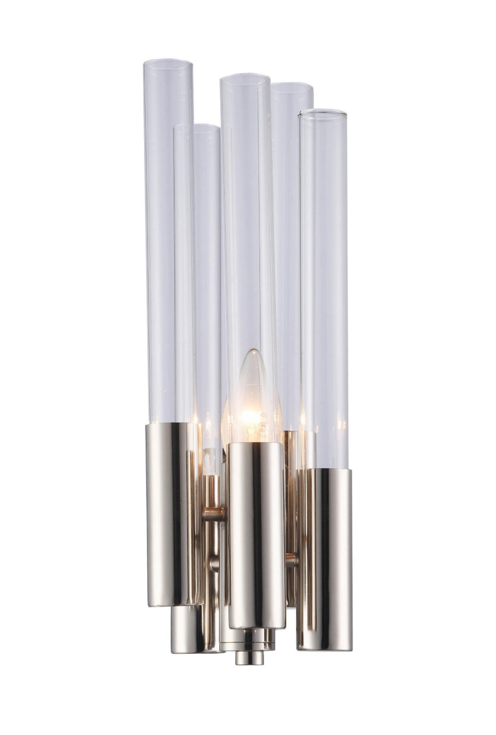 Bethel International Canada - One Light Wall Sconce - Shiny Nickel- Union Lighting Luminaires Decor