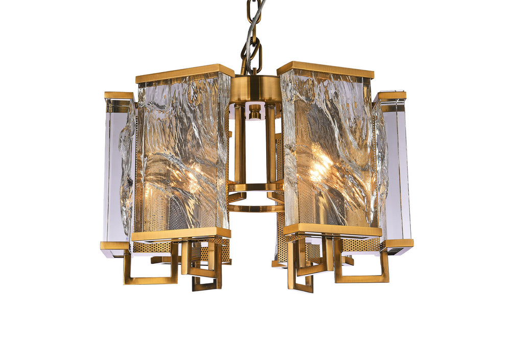 Bethel International Canada - Six Light Chandelier - Brass- Union Lighting Luminaires Decor