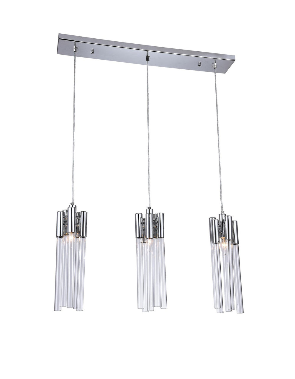 Bethel International Canada - Three Light Chandelier - Chrome- Union Lighting Luminaires Decor
