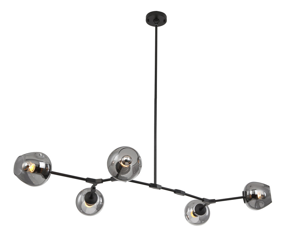 Bethel International Canada - Five Light Chandelier - Black- Union Lighting Luminaires Decor