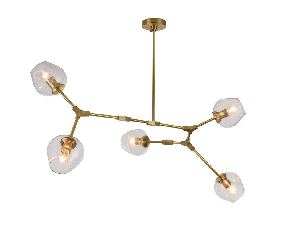 Bethel International Canada - Five Light Chandelier - Brass- Union Lighting Luminaires Decor