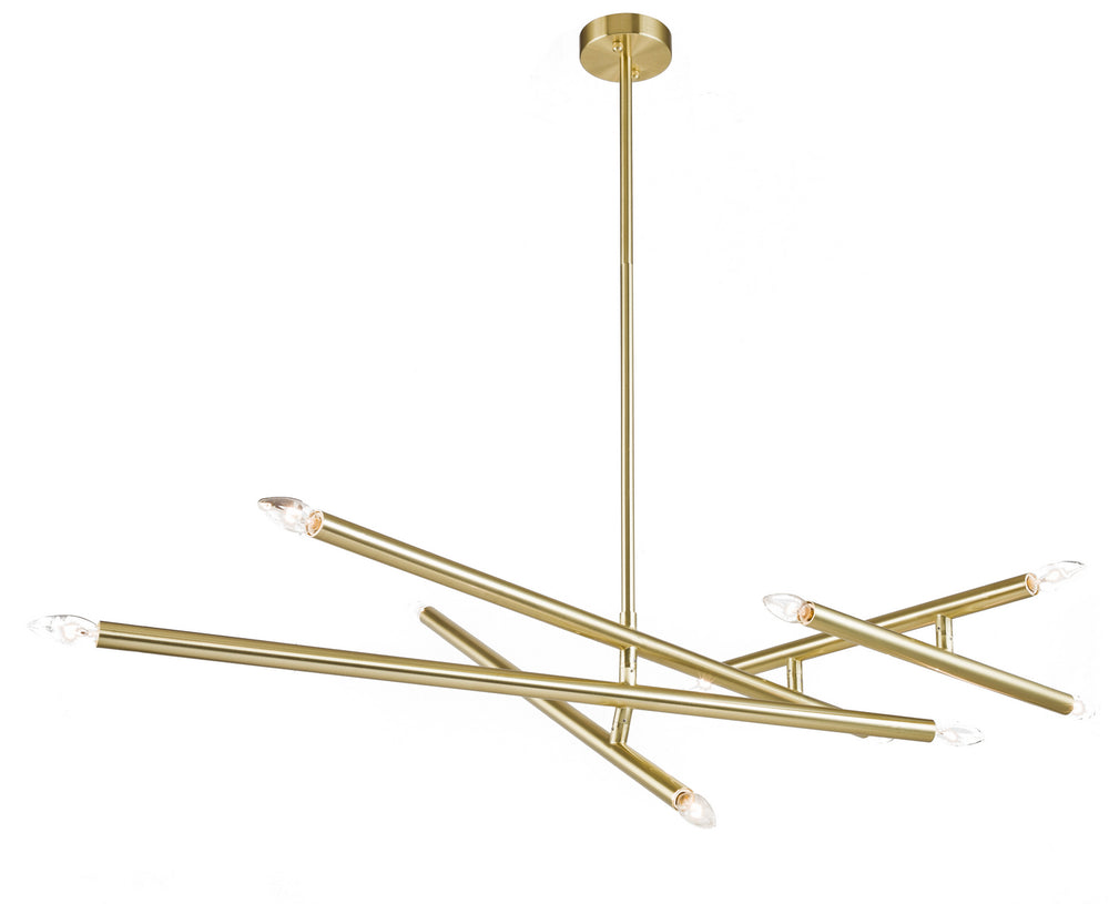 Bethel International Canada - Ten Light Chandelier - Brass- Union Lighting Luminaires Decor
