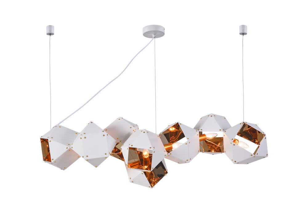 Bethel International Canada - Eight Light Chandelier - White- Union Lighting Luminaires Decor