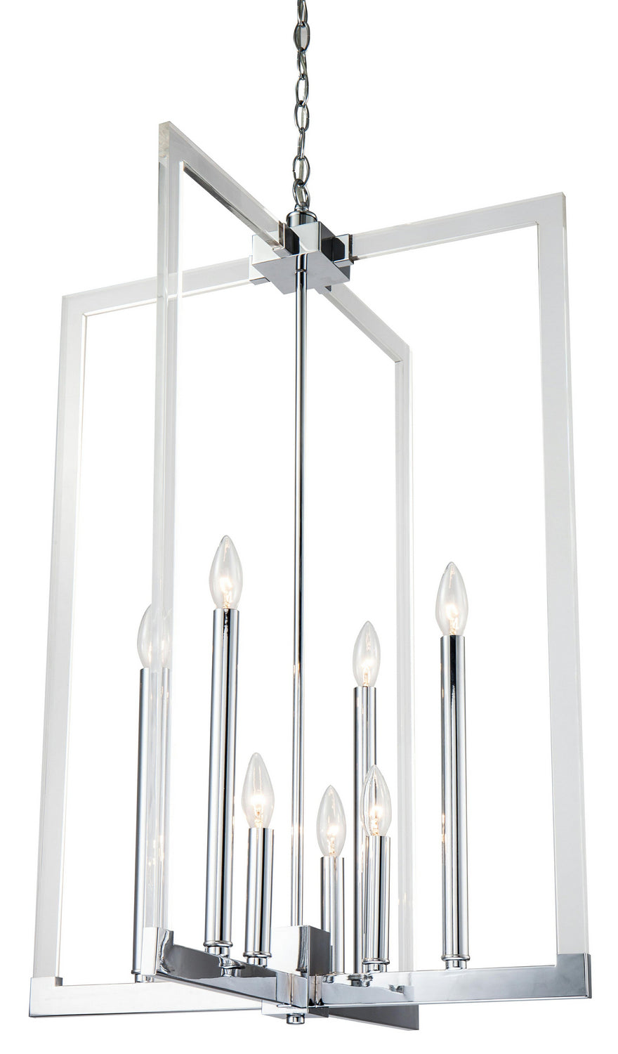 Bethel International Canada - Eight Light Chandelier - Chrome- Union Lighting Luminaires Decor