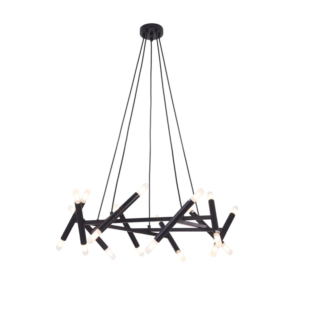 Bethel International Canada - 20 Light Chandelier - Matte Black- Union Lighting Luminaires Decor