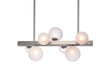 Bethel International Canada - Seven Light Chandelier - Shiny Nickel- Union Lighting Luminaires Decor