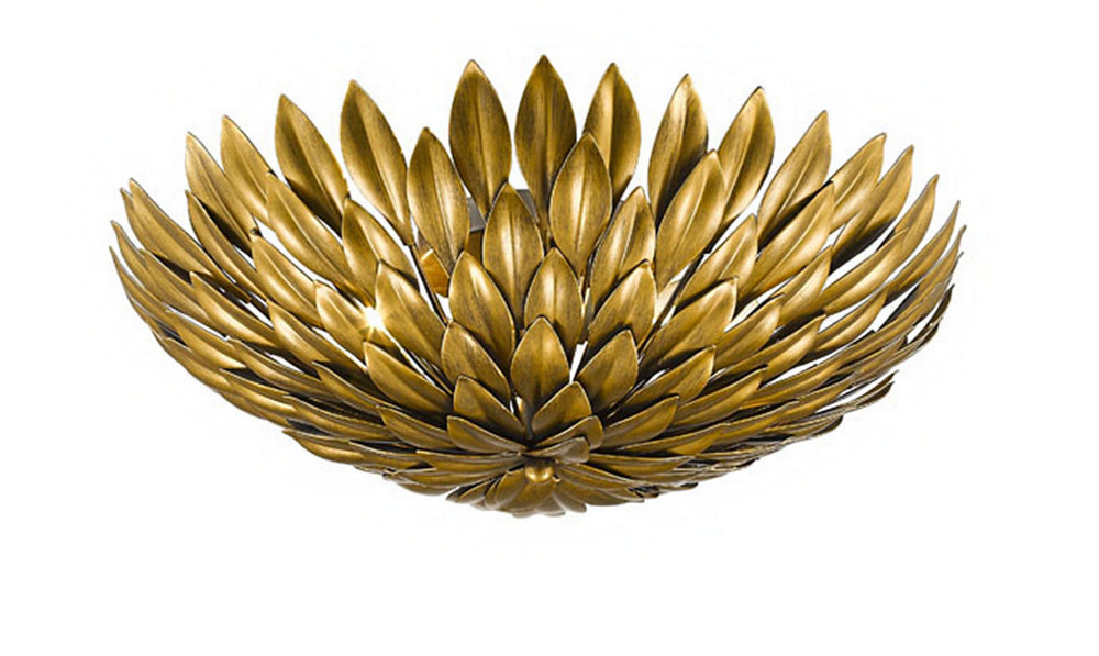 Bethel International Canada - Three Light Flush Mount - Gold- Union Lighting Luminaires Decor