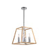 Bethel International Canada - Four Light Chandelier - Gold & Chrome- Union Lighting Luminaires Decor